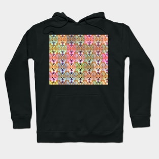 Multicolor Cardigan Corgi Face Pattern - version one Hoodie